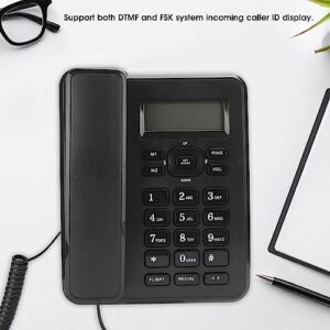 Fixed Corded Telephone Home Business Office 3 Sets of Alarm Functions Double Linkage Memory Functions