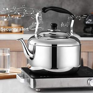 Tea kettle, Whistling Tea Kettle for Stove Top, 3L Culinary Grade Stainless Steel Teapots Hot Water Fast to Boil, Modern Tea Kettle for Gas Electric Induction Stove Top