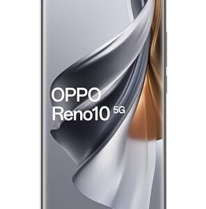 OPPO Reno10 Dual-SIM 256GB ROM + 8GB RAM (Only GSM | No CDMA) Factory Unlocked 5G Smartphone (Silvery Grey) - International Version