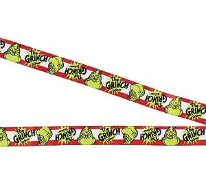 Dr. Seuss The Grinch Sink Stank Stunk Breakaway ID Badge Holder Lanyard w/ 2" Logo Rubber Pendant