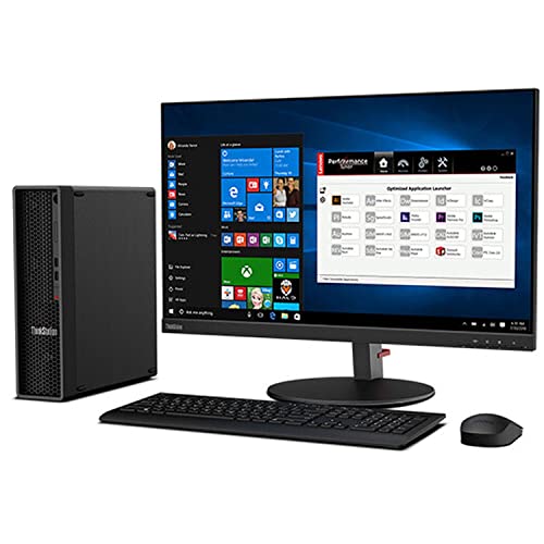 Lenovo ThinkStation P340 SFF Home & Business Desktop (Intel i7-10700 8-Core, 64GB RAM, 512GB SATA SSD, Intel UHD 630, USB 3.2, Display Port, SD Card, Black, Win 11 Pro) Refurbished (Renewed)