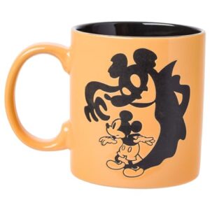 Silver Buffalo Disney Mickey Ghost Shadow V2 Wax Resist Ceramic Mug, 20 ounces