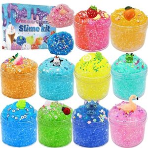 10PACK Glimmer Slime, Crunchy Slime kit Rich Colors, Soft Non-Sticky, Birthday Gifts and Party Favors Holiday Toys