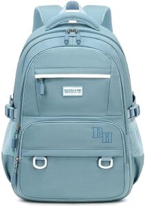 camtop laptop backpack 15.6 inch college middle school bookbag travel backpacks casual daypacks (17 inch, blue)