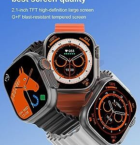 Original New DT8 Ultra+ Smart Watch Wireless Charging Temperature Heart Rate Smartwatch for Phone PK DT7 MT8 Z8 N8 Watch Ultra (Gray)