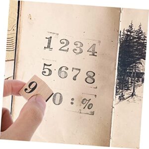 Wooden 32pcs Week Month Stamp Rubber Signet Month Rubber Planner Card Wooden Stamps Scrapbook Small Wooden Stamps Week Stamps Number Stamps Wood Crafts Account Month