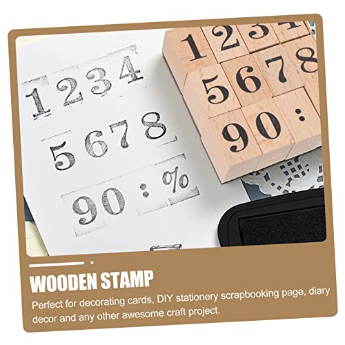 Wooden 32pcs Week Month Stamp Rubber Signet Month Rubber Planner Card Wooden Stamps Scrapbook Small Wooden Stamps Week Stamps Number Stamps Wood Crafts Account Month