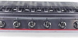 Commercial LPG Gas BBQ Grill - 40'' Tabletop Grill with 8 Burners, Portable Gas Barbecue Griddle with Independent Switches - Perfect for Parties, Backyard BBQs, Camping, and Picnics