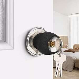 4 pcs round door handle protector - anti-skid anti-scald door knob cover, washable door handle cover for summer and winter
