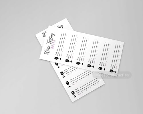 Wine tasting card scorecard for blind wine tasting party. Wine score card rating sheet for party, bachelorette party, girls night out party. Wine theme party tasting mat for wine.