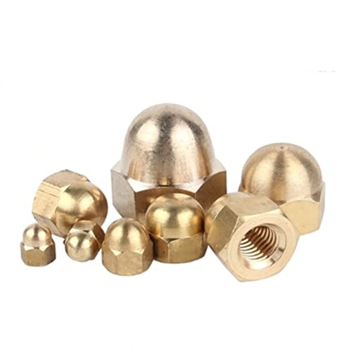 ZIFARM Nuts, Brass Cap Nuts Decorative Cover Semicircle Acorn Nut (Size : M5)