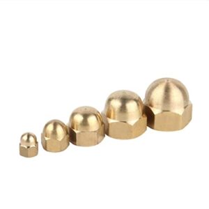 ZIFARM Nuts, Brass Cap Nuts Decorative Cover Semicircle Acorn Nut (Size : M5)