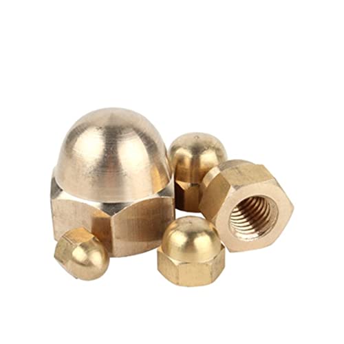 ZIFARM Nuts, Brass Cap Nuts Decorative Cover Semicircle Acorn Nut (Size : M5)