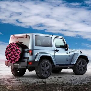 Breast Cancer Awareness Spare Tire Cover Wheel Protectors Weatherproof Wheel Covers Universal Fit for Trailer Rv SUV Truck Camper Travel Accessories 14 Inch in