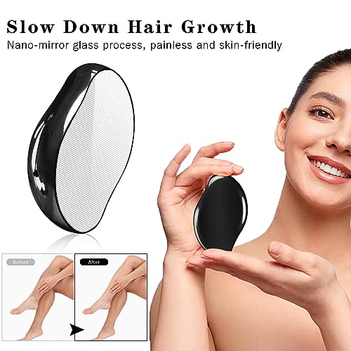 Crystal Hair Eraser for Women and Men, Reusable Crystal Hair Remover Magic Painless Exfoliation Hair Removal Tool, Magic Hair Eraser for Back Arms Legs