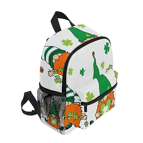 ODAWA St Patricks Day Irish Gnomes Backpack for Kids School Backpack for Girls