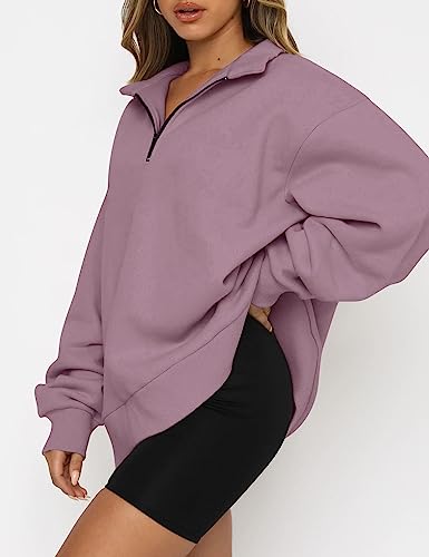 AUTOMET Womens Oversized Sweatshirts Hoodies Half Zip Pullover Trendy Long Sleeve Shirts Tops Y2k Fall Outfits Sweaters Clothes 2023