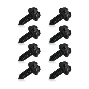 gkmow 8 pcs us standard license plate frame accessories screw, 304 stainless steel screw buckle matching, suitable for most cars, trucks, suvs, vans, rvs and motorcycles (black)