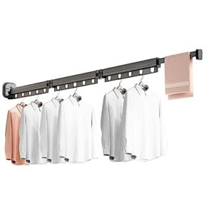 Xianers Space Saver Clothing Hanger, Wall Mounted Clothes Hanger, Suction Clothing Drying Hanger Organizer, Aluminum Clothes Rack for Bathroom, Bedroom