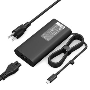 130W Dell USB C Laptop Charger Type C for Dell 2023 XPS 17 15 9720 9710 9520 9500 9510 9700 DA130PM170 HA130PM170 Latitude 9430 7310 7430 7000 5520 XPS 13 9310 Power Cord