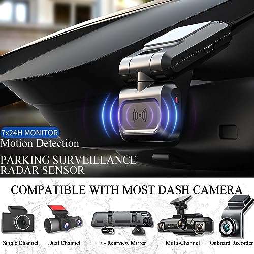 Dash Cam Hardwire Kit, Car Dash Camera USB C Charger Hard Wire Kit with Motion Detection for Dashcam DC12-24V to 5V/2.5A Low Voltage Protection 24h Parking Mode Fuse Tap for Dashcam(Motion DETECT)