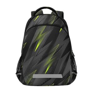 jhkku lightning stripes backpack for girls boys school bags teen personalized bookbag, lightweight laptop bag travel backpacks