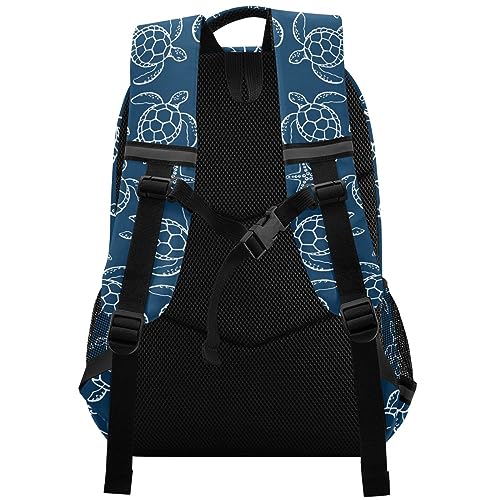 JHKKU Sea Turtle Backpack for Girls Boys School Bags Teen Personalized Bookbag, Lightweight Laptop Bag Travel Backpacks