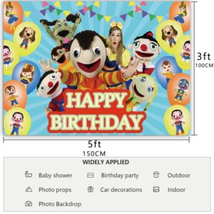 Beto y Bely Birthday Party Supplies,5x3 ft Beto y Bely Cartoon Happy Birthday Baby Shower Banner.Suitable for boys'girl Birthday Party Decoration.