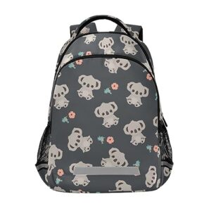 jhkku koala animal backpack for girls boys school bags teen personalized bookbag, lightweight laptop bag travel backpacks