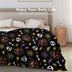 Halloween Blanket Pumpkin Throw Blankets Gifts for Kdis Adult Soft Flannel Lightweight Blanket Gift for Adult Mens Womens Decor for Bed Sof 60"x80"