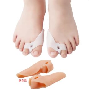 Y H M 5 Pair Gel Toe Separators for Overlapping Toe,Bunion Corrector Pads for Bunion Relief Splint,Toe Separators with 2 Loops