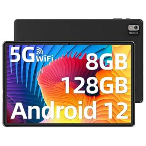 sgin tablet 10.1 inch android 12 tablets, 8gb ram 128gb rom tablets with mtk octa-core processor, ips fhd 1920 * 1200, 8mp + 5mp camera, bt 5.0, 2.4g/5g wifi, 6000mah, type-c, supports tf card 512gb