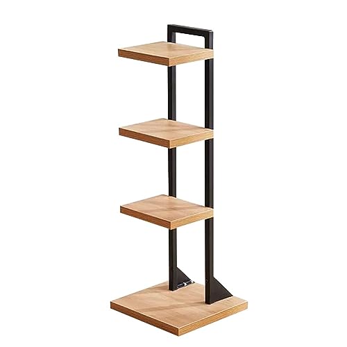 zktoermn Invisible Floor-to-Ceiling Bookshelf, Standing Bookcase Against The Wall Storage Bookcase Corner Creative Storage Rack Living Room Bedroom Office (Color : Black, Size : 30x30x87cm)