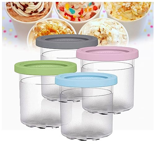 Creami Deluxe Pints, for Ninja Creami Ice Cream Maker Pints,16 OZ Ice Cream Pint Cooler Airtight and Leaf-Proof Compatible NC301 NC300 NC299AMZ Series Ice Cream Maker