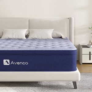 avenco cal king mattress, 12 inch hybrid cal king mattress in a box for pressure relief & sound sleep, individually wrapped pocket coils innerspring mattress for motion isolation, medium firm mattress