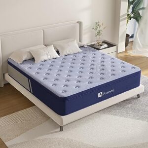 avenco twin xl size mattress, 10 inch hybrid twin xl mattress in a box for pressure relief & sound sleep, individually wrapped pocket coils innerspring mattress for motion isolation, medium firm