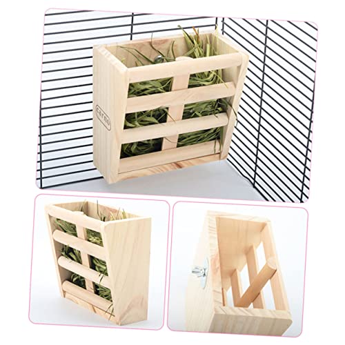 Mipcase Pet Supplies Rabbit Hay Feeder Rack Hay Feeder Manger Rack Hamster Hay Chinchilla Hay Alfalfa Hay Pet Accessories Hook up Cage Grass Frame Guinea Pig Bamboo Alfalfa Rabbit Hay