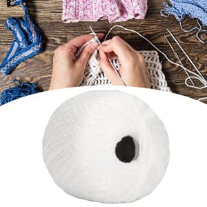 PESUMA Cotton Crochet Thread, Washable Lace Thread, Anti-Pilling Cotton Yarn for Knitting, DIY Crafts, and Lace Weight Projects, Comfortable Yarn for Crochet Hats and Weaving, White