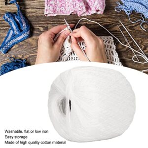 PESUMA Cotton Crochet Thread, Washable Lace Thread, Anti-Pilling Cotton Yarn for Knitting, DIY Crafts, and Lace Weight Projects, Comfortable Yarn for Crochet Hats and Weaving, White