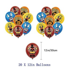 Birthday Party Supplies, Includes Banner, Tablecloth, Cake Topper - 24 Cupcake Toppers - 20 Balloons