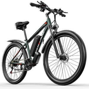 electric bikes for adults, 27.5''/29'' class 3 ebike with 750w 48v brushless motor and 15ah/16ah battery, 7/21-speed gear, 32mph throttle, 35 mileage, pedal assisted electric moped for commuter