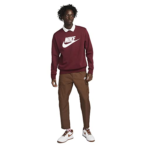 Nike NSW Club Fleece Crew (Large, Dark Beetroot)