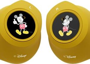 Disney Mickey Mouse Bluetooth Earbuds with Charging Case- Bluetooth Wireless Headset with Built-in Mic and 30 Hours of Playtime- Disneyland Essentials and Disney Gifts for Women and Men of All Ages