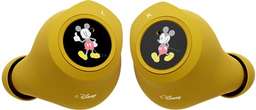 Disney Mickey Mouse Bluetooth Earbuds with Charging Case- Bluetooth Wireless Headset with Built-in Mic and 30 Hours of Playtime- Disneyland Essentials and Disney Gifts for Women and Men of All Ages