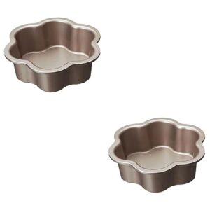 nolitoy 2pcs pans molds in cuake pan detachable chiffon cheesecake non-stick inch quiche plum oven steel reusable cake wedding mini bread pudding brownie biscuit bavarois