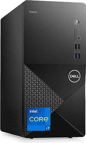 Dell Vostro 3910 Business Desktop Computer, 12th Gen Intel Core i7-12700 Processor, 32GB DDR4 RAM, 512GB NVMe SSD + 1TB HDD, WiFi 6, DVD-RW, Display Port, HDMI, SD Card Reader, Windows 11 Pro, Black