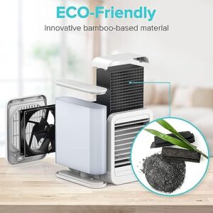 Portable Air Conditioner Fan: Evaporative Mini Air Cooler with 𝟳 𝗖𝗼𝗹𝗼𝗿𝘀, USB Personal Air Cooler Desktop Cooling Fan with 𝟭𝟬𝟬𝟬𝗺𝗹 𝗟𝗮𝗿𝗴𝗲 𝗪𝗮𝘁𝗲𝗿 𝗧𝗮𝗻𝗸 for Room Office Home