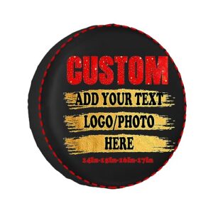 custom tire cover personalized jeep spare tire cover add your own photo text logo customized waterproof dust-proof universal wheel cover protectors for multi cars suv rv trailer trucks (15 inch)