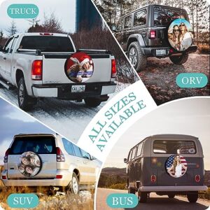 Custom Tire Cover Personalized Jeep Spare Tire Cover Add Your Own Photo Text Logo Customized Waterproof Dust-Proof Universal Wheel Cover Protectors for Multi Cars SUV RV Trailer Trucks (15 Inch)