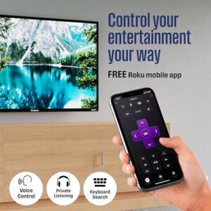 Westinghouse Roku TV - 43 Inch Smart TV, 4K UHD LED TV with Wi-Fi Connectivity and Mobile App, Flat Screen TV Compatible with Apple Home Kit, Alexa and Google Assistant